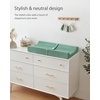 image:imageStandard Changing Pad and Muslin Changing Pad Cover Bundle Roman GreenampLeaf and Sage Green