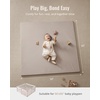 image:image71x59 Boho Baby Play Mat50x50 Brown Gray Vegan Leather Baby Play Mat