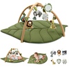 image:imageBaby Play Gym MatSage Green  Baby Play Gym Leaf Shaped