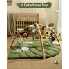 image:imageBaby Play Gym MatSage Green  Baby Play Gym Leaf Shaped