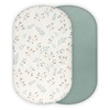 image:imageBassinet Sheet 2 Pack and Changing Pad Cover 2 Pack Leaf Bundle