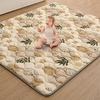 image:imageBlissful Diary 71x59 Playpen Mat Earth Tones Design  Green Leaf Baby Play Gym Mat