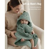 image:imageBlissful Diary Muslin Baby Hooded Towel 2 Pack Soft amp Absorbent Bath Towel for Infant Toddler Unisex Baby Gift Newborn Essentials Sunny Duck amp Gentle LambRoguish Dino