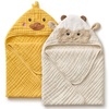 image:imageBlissful Diary Muslin Baby Hooded Towel 2 Pack Soft amp Absorbent Bath Towel for Infant Toddler Unisex Baby Gift Newborn Essentials Sunny Duck amp Gentle LambSunny Duck  Gentle Lamb