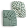 image:imageBlissful Diary Muslin Changing Pad Cover for Baby Girls Boys Ultra Soft Breathable Cotton Baby Diaper Change Table Pad Covers 2Pack Checkered Green amp Sage GreenCheckered Green  Sage Green