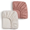 image:imageBlissful Diary Muslin Changing Pad Cover for Baby Girls Boys Ultra Soft Breathable Cotton Baby Diaper Change Table Pad Covers 2Pack Checkered Green amp Sage GreenBlush Bunny  Dusty Pink