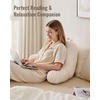 image:imageBlissful Diary Reading Pillow Bundle Flannel Cream White amp Corduroy Off White