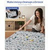 image:imageBlissful Diary Splat Mat Retro Rainbow amp Gray Zebra Bundle  2 Pack  51 x 51  Multicolor  TPU  Rectangular  Machine Washable  AntiSlip  Perfect for High Chairs Playtime amp Picnics