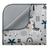 image:imageBlissful Diary Splat Mat Retro Rainbow amp Gray Zebra Bundle  2 Pack  51 x 51  Multicolor  TPU  Rectangular  Machine Washable  AntiSlip  Perfect for High Chairs Playtime amp Picnics