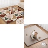 image:image50x50 Boho Baby Play Mat50x50 Brown Gray Vegan Leather Baby Play Mat
