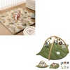 image:image50x50 Playpen Mat Earth Tones Design  Green Leaf Baby Play Gym Mat