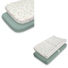 image:imageBassinet Sheet 2 Pack and Changing Pad Cover 2 Pack Leaf Bundle