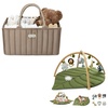 image:imageOversize Leaf Shaped Baby Play Mat w 6 Detachable Toys  Baby Diaper Caddy Basket