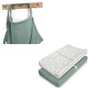 image:imageRoman Green Nursing Cover and Leaf Changing Pad Cover Bundle