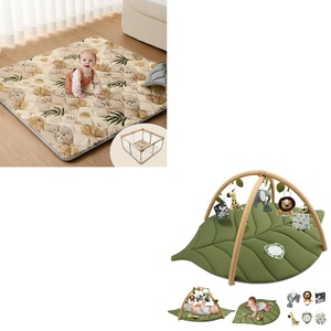 image:image50x50 Playpen Mat Earth Tones Design  Green Leaf Baby Play Gym Mat