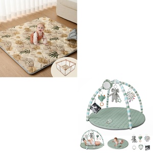image:image50x50 Playpen Mat Earth Tones Design  Sage Green Baby Play Gym Mat