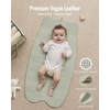image:imageBaby Changing Pad with Vegan Leather Cover Bundle with Lightweight Travel Change Mat