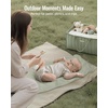 image:imageBaby Changing Pad with Vegan Leather Cover Bundle with Lightweight Travel Change Mat