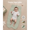 image:imageBlissful Diary Baby Diaper Caddy Oganizer Sage Green Bundle with PU Changing Mat Light Green