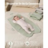 image:imageBlissful Diary Baby Diaper Caddy Oganizer Sage Green Bundle with PU Changing Mat Light Green