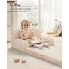 image:imageBlissful Diary Foldable Kids Couch 2in1 Comfy Kids Chair for Reading Playroom Kids Couch Sofa for Girls Boys Birthday Gift Dark GrayCream White