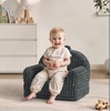 image:imageBlissful Diary Foldable Kids Couch 2in1 Comfy Kids Chair for Reading Playroom Kids Couch Sofa for Girls Boys Birthday Gift Dark GrayDark Gray