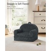 image:imageBlissful Diary Foldable Kids Couch 2in1 Comfy Kids Chair for Reading Playroom Kids Couch Sofa for Girls Boys Birthday Gift Dark GrayDark Gray