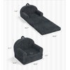 image:imageBlissful Diary Foldable Kids Couch 2in1 Comfy Kids Chair for Reading Playroom Kids Couch Sofa for Girls Boys Birthday Gift Dark GrayDark Gray
