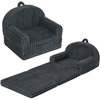 image:imageBlissful Diary Foldable Kids Couch 2in1 Comfy Kids Chair for Reading Playroom Kids Couch Sofa for Girls Boys Birthday Gift Dark GrayDark Gray