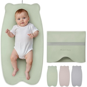 image:imageBlissful Diary Baby Diaper Caddy Oganizer Sage Green Bundle with PU Changing Mat Light Green