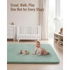 image:imageBlissful Diary 13 Thick Baby Play Mat 71x59 Playpen Mat with Removable amp Washable Cover Ultra Soft Crawling Rug for Floor Foam Cushion amp NonSlip Backing for Kid Toddlers and Infants BeigeSage Green