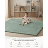 image:imageBlissful Diary 13 Thick Baby Play Mat 71x59 Playpen Mat with Removable amp Washable Cover Ultra Soft Crawling Rug for Floor Foam Cushion amp NonSlip Backing for Kid Toddlers and Infants BeigeSage Green