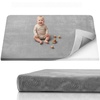 image:imageBlissful Diary 13 Thick Baby Play Mat 71x59 Playpen Mat with Removable amp Washable Cover Ultra Soft Crawling Rug for Floor Foam Cushion amp NonSlip Backing for Kid Toddlers and Infants BeigeLight Grey