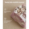 image:imageBlissful Diary Baby Diaper Caddy Organizer Cotton Rope Diaper Caddy Basket Oval Storage Basket Gift for Baby Shower Newborn Essentials GreenBlush Rainbow