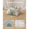 image:imageBlissful Diary Baby Diaper Caddy Organizer Cotton Rope Diaper Caddy Basket Oval Storage Basket Gift for Baby Shower Newborn Essentials GreenMint Rainbow