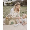 image:imageBlissful Diary Baby Diaper Caddy Organizer Cotton Rope Diaper Caddy Basket Oval Storage Basket Gift for Baby Shower Newborn Essentials GreenNatural Rainbow