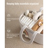 image:imageBlissful Diary Baby Diaper Caddy Organizer Cotton Rope Diaper Caddy Basket Oval Storage Basket Gift for Baby Shower Newborn Essentials GreenOval Beige