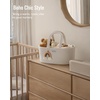 image:imageBlissful Diary Baby Diaper Caddy Organizer Cotton Rope Diaper Caddy Basket Oval Storage Basket Gift for Baby Shower Newborn Essentials GreenOval Beige