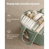 image:imageBlissful Diary Baby Diaper Caddy Organizer Cotton Rope Diaper Caddy Basket Oval Storage Basket Gift for Baby Shower Newborn Essentials GreenOval Green
