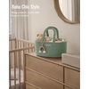 image:imageBlissful Diary Baby Diaper Caddy Organizer Cotton Rope Diaper Caddy Basket Oval Storage Basket Gift for Baby Shower Newborn Essentials GreenOval Green