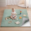 image:imageBlissful Diary 13 Thick Baby Play Mat 71x59 Playpen Mat with Removable amp Washable Cover Ultra Soft Crawling Rug for Floor Foam Cushion amp NonSlip Backing for Kid Toddlers and Infants BeigeSage Green