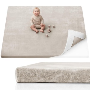 image:imageBlissful Diary 13 Thick Baby Play Mat 71x59 Playpen Mat with Removable amp Washable Cover Ultra Soft Crawling Rug for Floor Foam Cushion amp NonSlip Backing for Kid Toddlers and Infants BeigeBeige