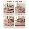 image:imageBlissful Diary 13 Thick Baby Play Mat 50x50 Playpen Mat with Removable amp Washable Cover Ultra Soft Crawling Rug for Floor Foam Cushion amp NonSlip Backing for Kid Toddlers and Infants BeigeDusty Pink