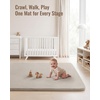 image:imageBlissful Diary 13 Thick Baby Play Mat 50x50 Playpen Mat with Removable amp Washable Cover Ultra Soft Crawling Rug for Floor Foam Cushion amp NonSlip Backing for Kid Toddlers and Infants BeigeBeige
