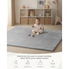image:imageBlissful Diary 13 Thick Baby Play Mat 50x50 Playpen Mat with Removable amp Washable Cover Ultra Soft Crawling Rug for Floor Foam Cushion amp NonSlip Backing for Kid Toddlers and Infants BeigeLight Grey