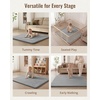 image:imageBlissful Diary 13 Thick Baby Play Mat 50x50 Playpen Mat with Removable amp Washable Cover Ultra Soft Crawling Rug for Floor Foam Cushion amp NonSlip Backing for Kid Toddlers and Infants BeigeLight Grey