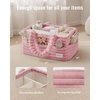 image:imageBlissful Diary Flannel Diaper Caddy Organizer with Gift Packaging Portable Nursery Storage Basket Gift for Baby Shower Newborn Boys amp Girls Essentials Registry Search Must Haves Blush Pink