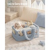 image:imageBlissful Diary Flannel Diaper Caddy Organizer with Gift Packaging Portable Nursery Storage Basket Gift for Baby Shower Newborn Boys amp Girls Essentials Registry Search Must Haves Light Blue