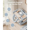 image:imageBlissful Diary Flannel Diaper Caddy Organizer with Gift Packaging Portable Nursery Storage Basket Gift for Baby Shower Newborn Boys amp Girls Essentials Registry Search Must Haves Light Blue