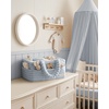 image:imageBlissful Diary Flannel Diaper Caddy Organizer with Gift Packaging Portable Nursery Storage Basket Gift for Baby Shower Newborn Boys amp Girls Essentials Registry Search Must Haves Light Blue